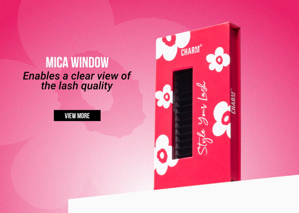 Lash Box: Discover CharmLash’s New Eco-Friendly Solution! CharmLash's new packaging lash box comes with a mica window that offers clear display of the lash product.