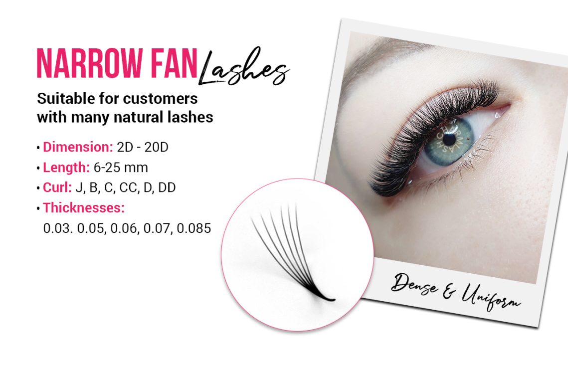 6 Game-Changing Benefits of Laser Premade Lash Extensions Display of features of Narrow Laser Premade Lash Extensions