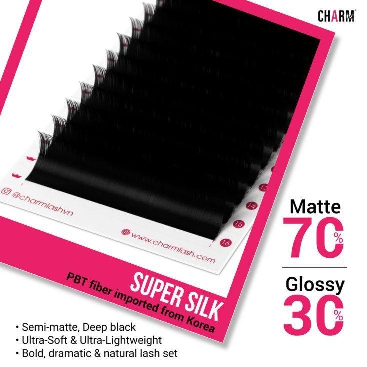 4 Must-Have Materials for Stunning Dramatic Lashes Features of CharmLash's Super Silk lash material that creates a dramatic lashes style.