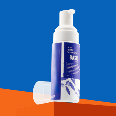 Display of CharmLash's basic shampoo