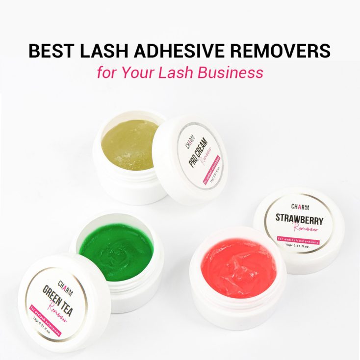 Best Lash Adhesive Removers for Your Lash Business Display of best lash adhesive removers from CharmLash