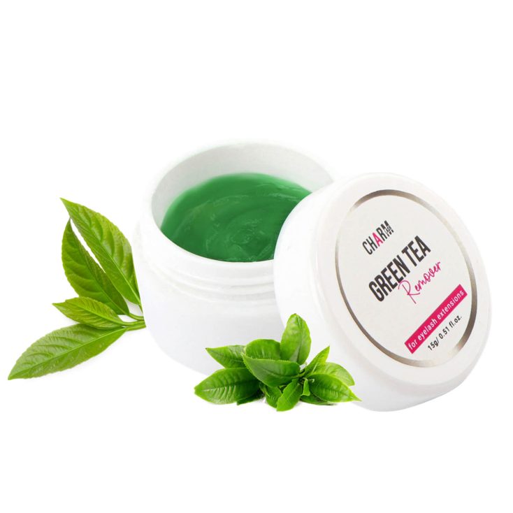 Best Lash Adhesive Removers for Your Lash Business Display of CharmLash's green tea gel lash adhesive remover