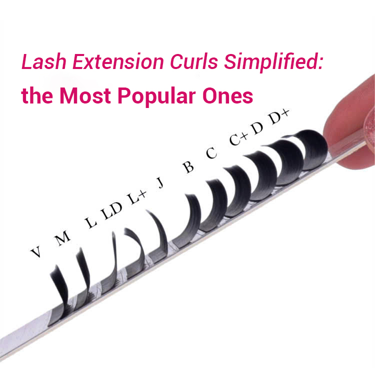 Display of customize lash extension curls available at CharmLash
