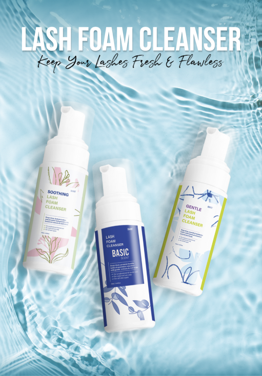 Common Eyelash Retention Issues - and How to Fix Them Display of CharmLash's lash foam cleansers