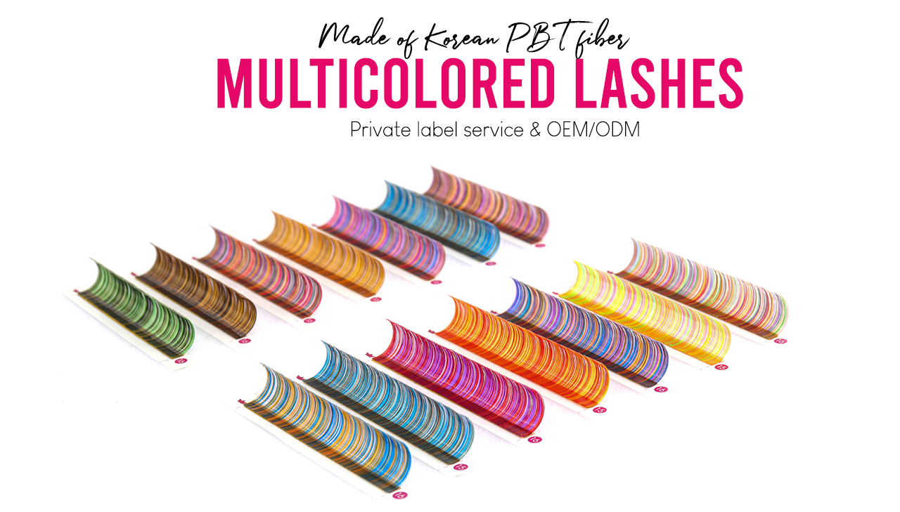 Colored Eyelashes Are Back - Time to Brighten Your Lash Game! Display of CharmLash's multi-colored eyelashes collection