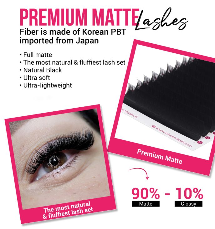 Why Matte Black Lashes are a Must-Have for Your Lash Business? CharmLash's Premium Matte is a matte black lashes material