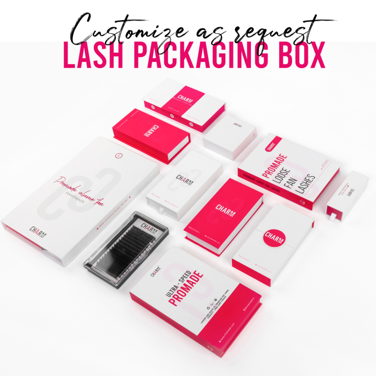 Lash ODM vs OEM: What They Mean for Your Lash Brand Display of lash packaging box customizing service as part of CharmLash's Lash OEM & ODM services