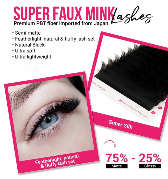 Why Matte Black Lashes are a Must-Have for Your Lash Business? CharmLash's matte black lashes material: Super Faux Mink