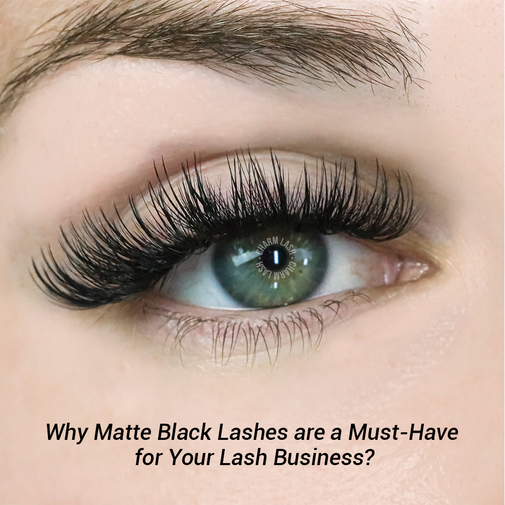 Display of matte black lashes - a must have for your lash business