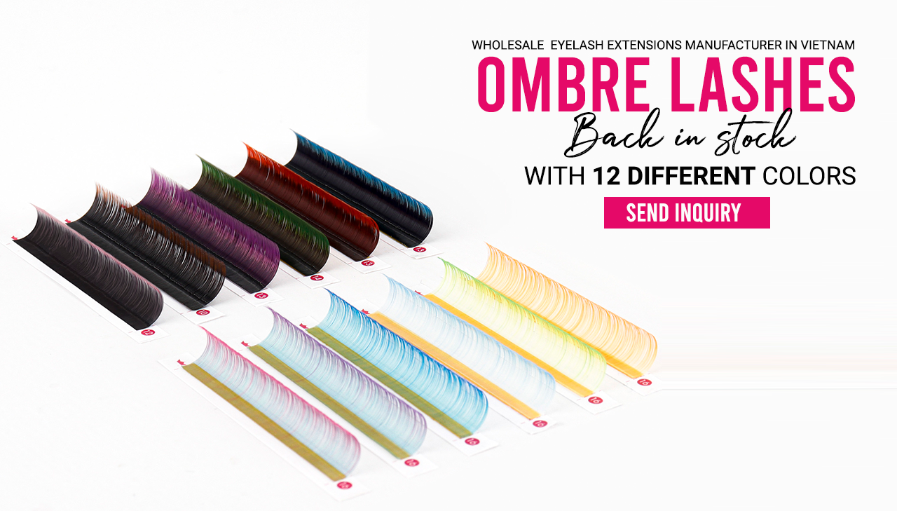 Colored Eyelashes Are Back - Time to Brighten Your Lash Game! Display of CharmLash's two-toned eyelashes collection