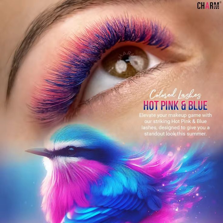 Creative-colored-lash-extensions-by-Charmlashvn