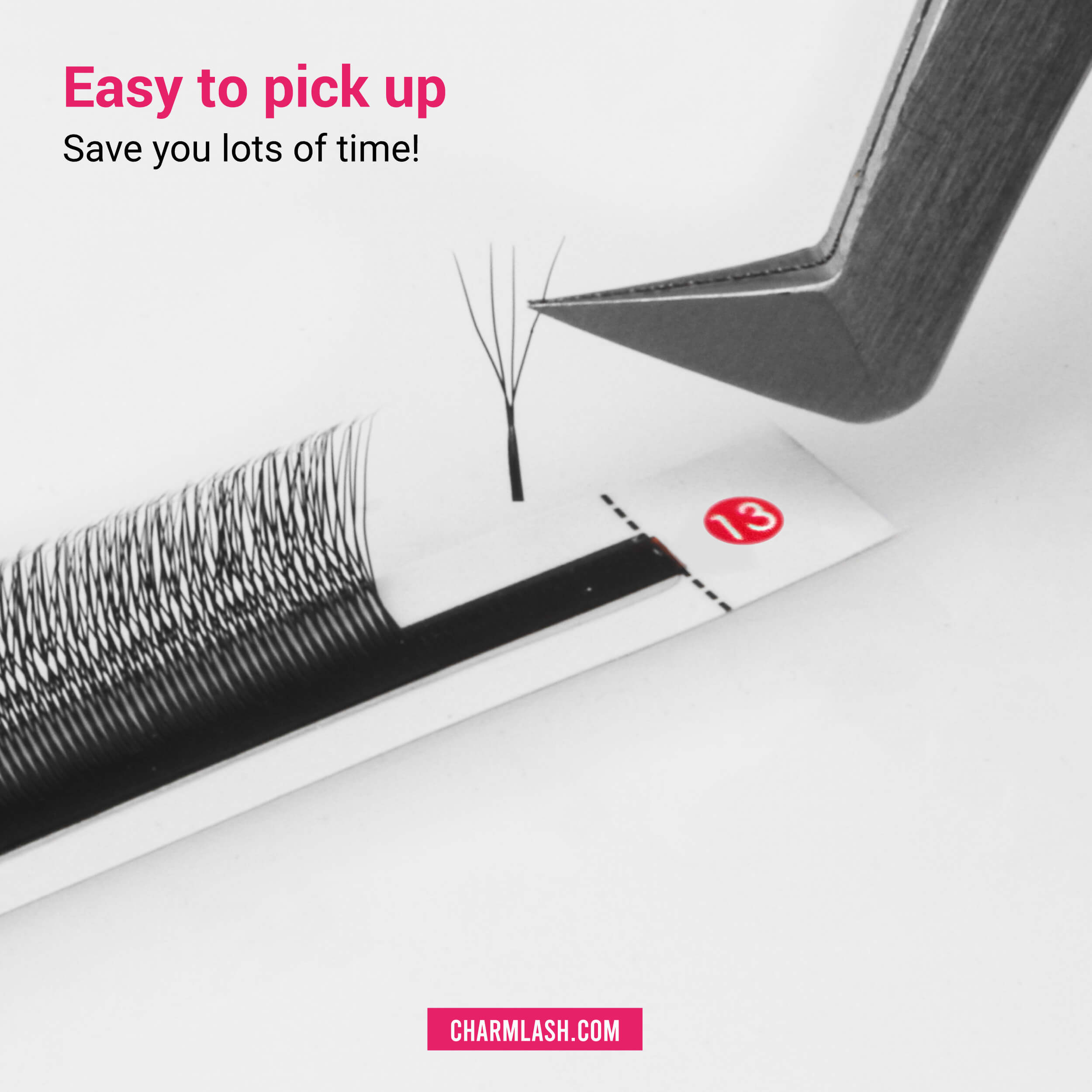 4D U-shaped lashes fan