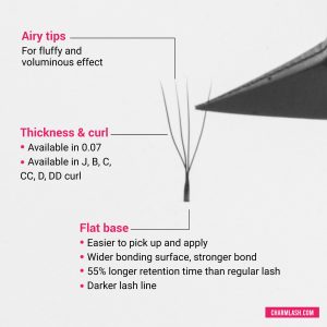 4D U-shaped lashes zoom up