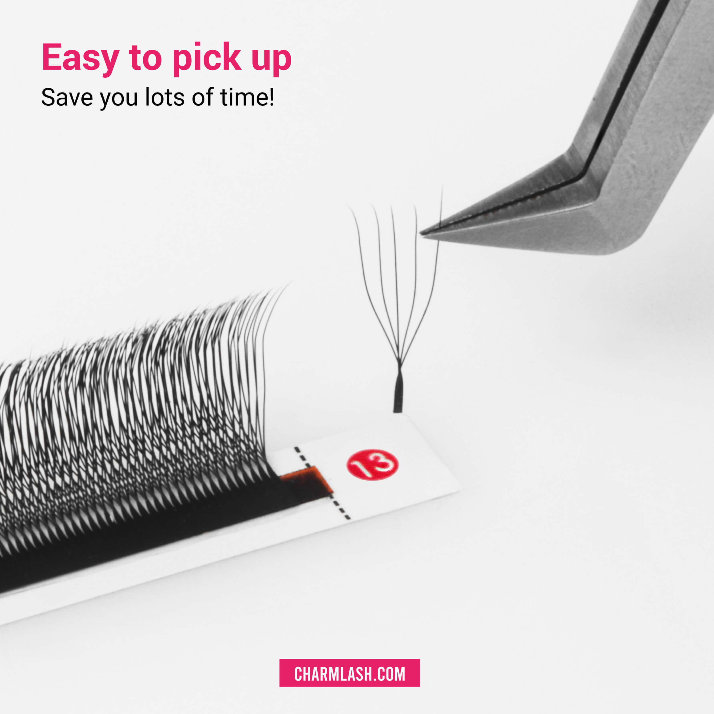 5D U-shaped lashes fan