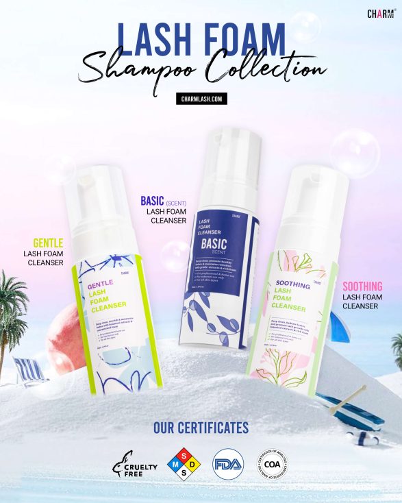 how to get rid of ingrown eyelashes - Charmlash's lash shampoo collection