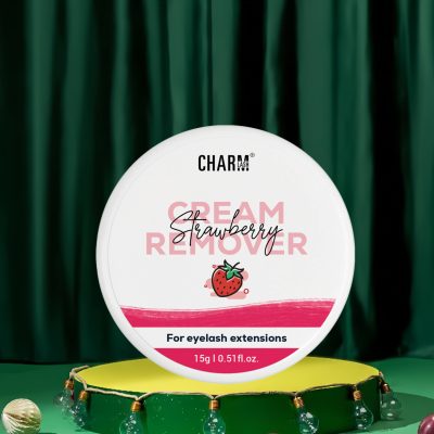 Strawberry scented cream remover Christmas edition 3 by Charmlash top global eyelash extensions wholesale manufacturer