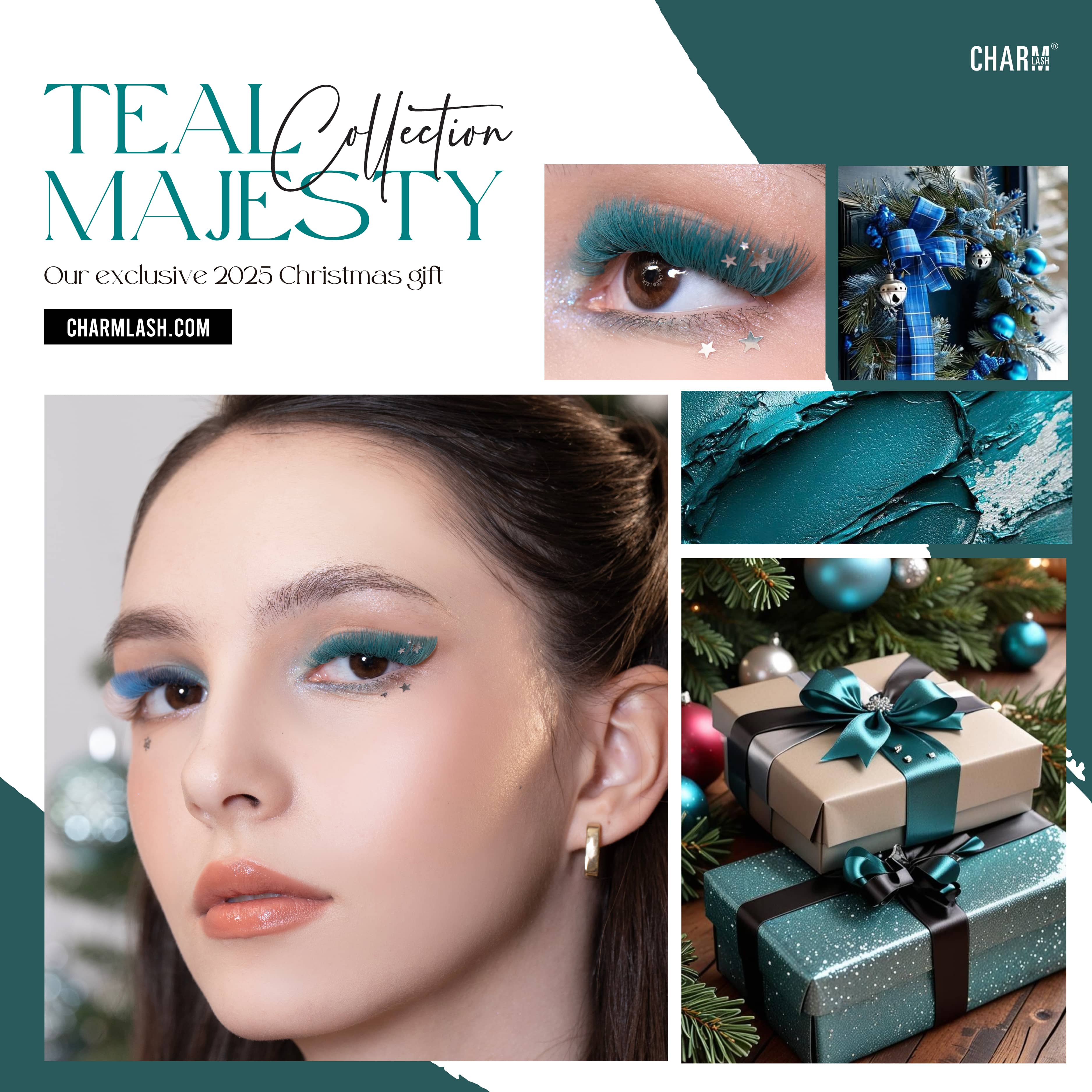 Teal Majesty lash Collection - Exclusive 2025 Christmas gift from Charmlash