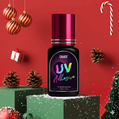 UV lash adhesive Christmas edition by Charmlash top global eyelash extensions wholesale manufacturer