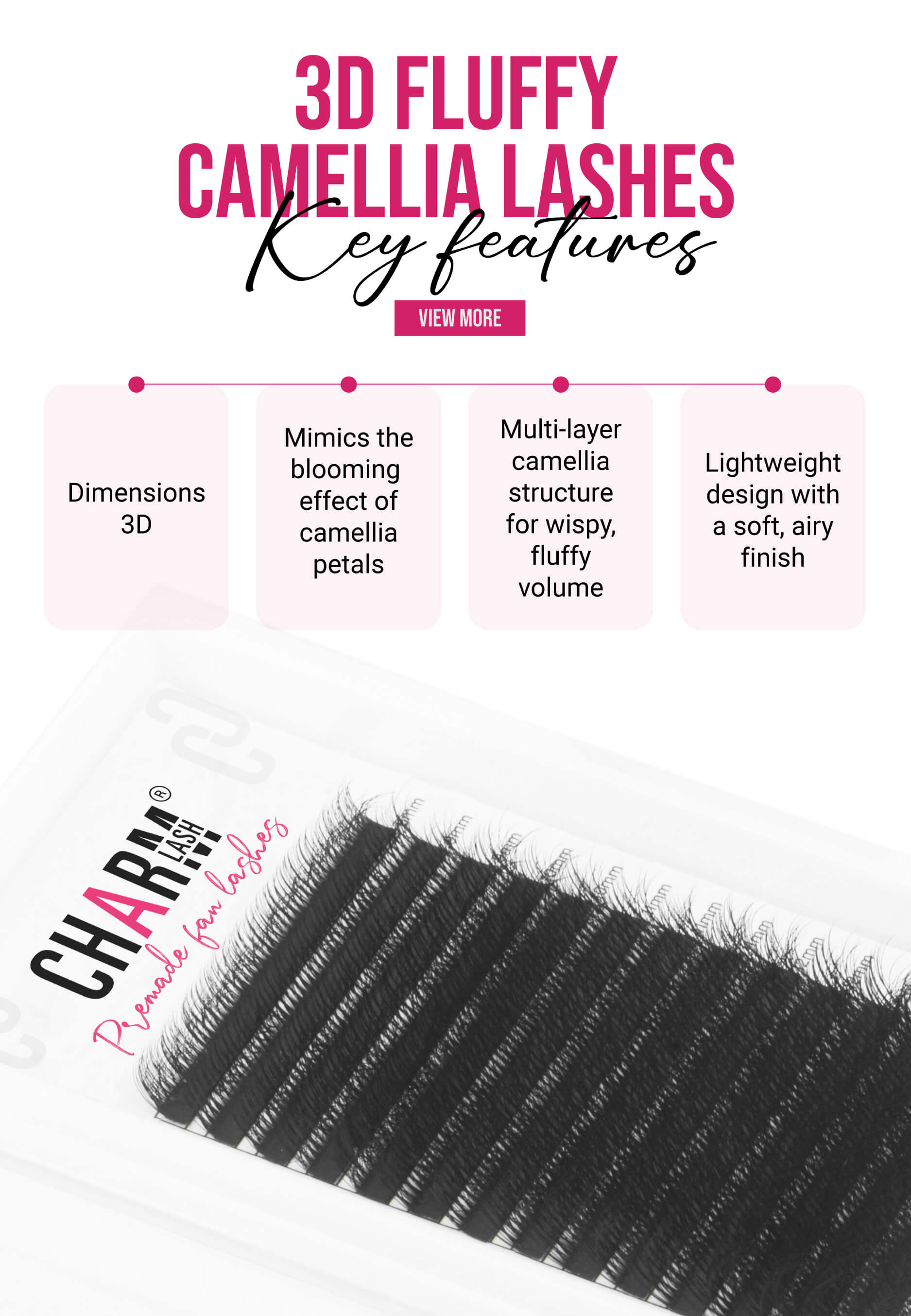 3D Camellia lashes key features