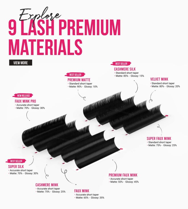 Discovering different types of lash extensions to scale your supply business 9 different types of lash materials by Charmlash