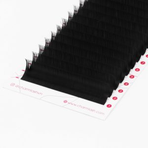 Ultra matte black lashes close up