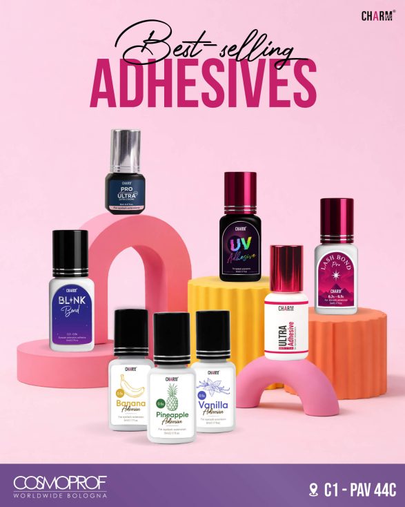 Best-selling adhesives of CharmLash at Cosmoprof Bologna 2026