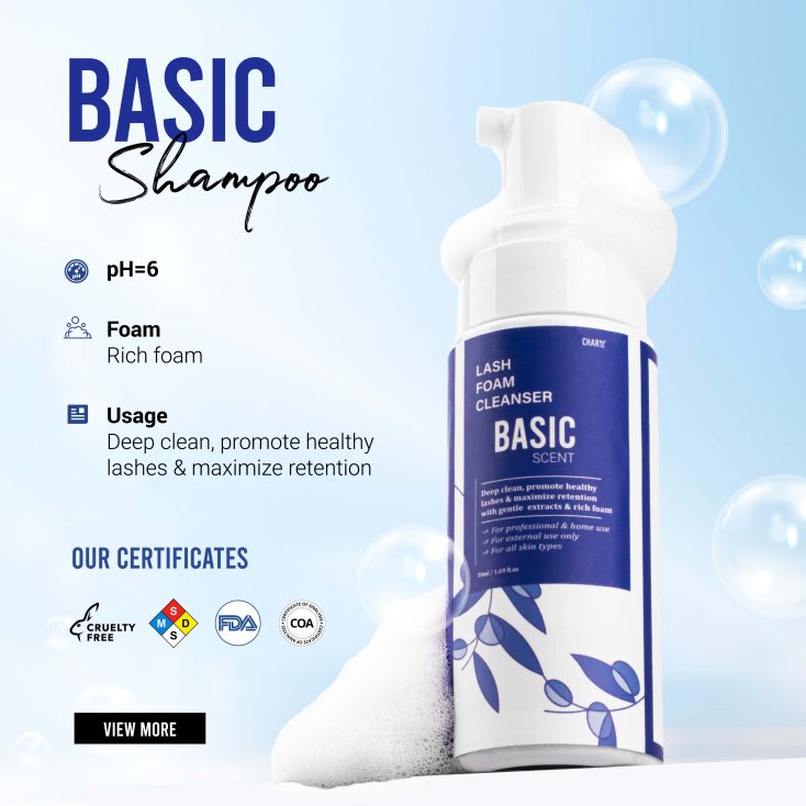 Analyzing the gentle ingredients of CharmLash lash cleanser CharmLash basic lash shampoo