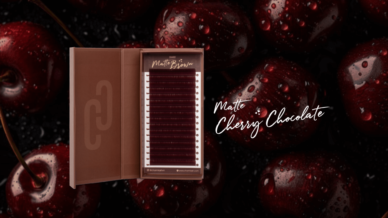 Trending colors & technical trade-offs: A guide for lash business owners Matte cherry chocolate brown lashes by CharmLash