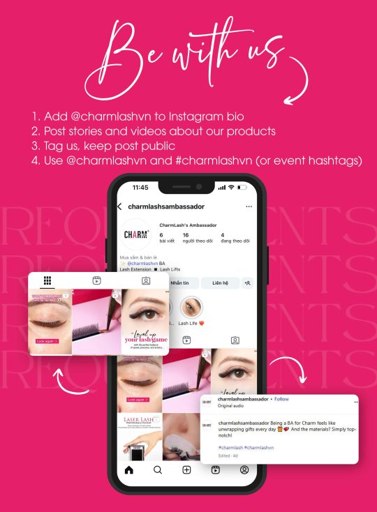 Join the CharmLash family: Become our KOC and elevate your lash career! CharmLash's brand ambassador & KOC policy - How to be with us