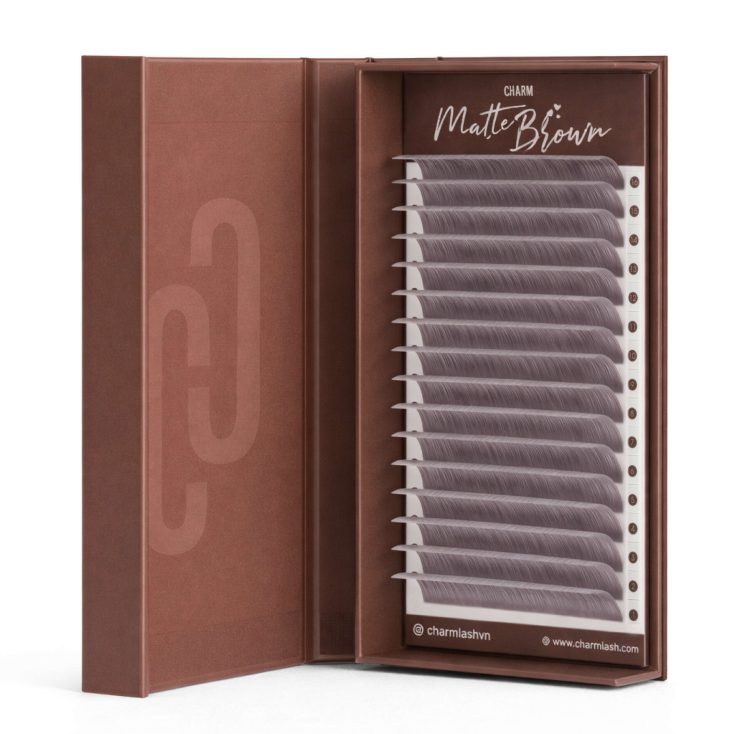 Premium Matte Warm Gray Brown Lashes Matte Warm Gray Brown lashes by Charmlash