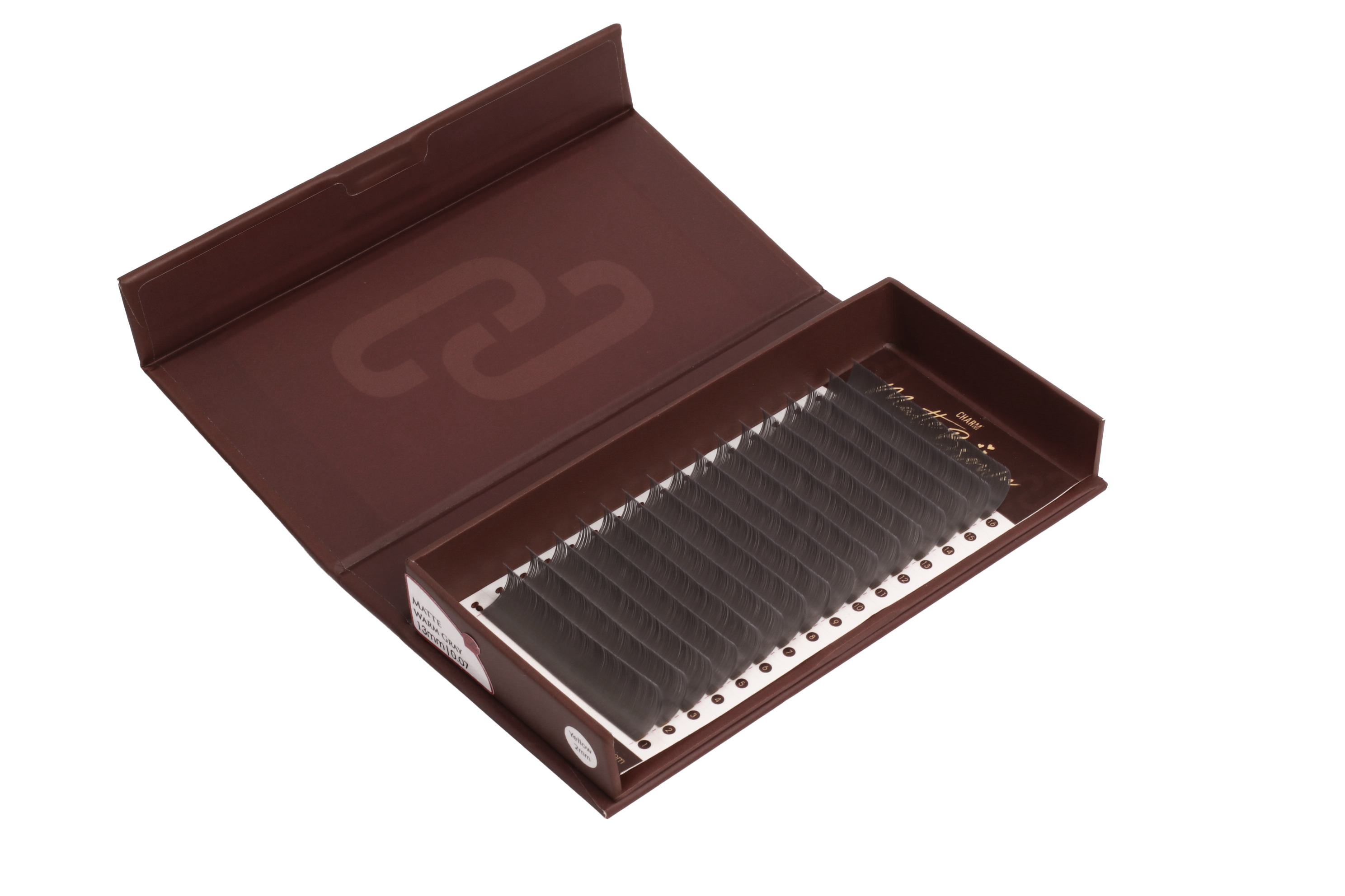 Premium Matte Warm Gray Brown lashes by CharmLash top global eyelash extensions manufacturer