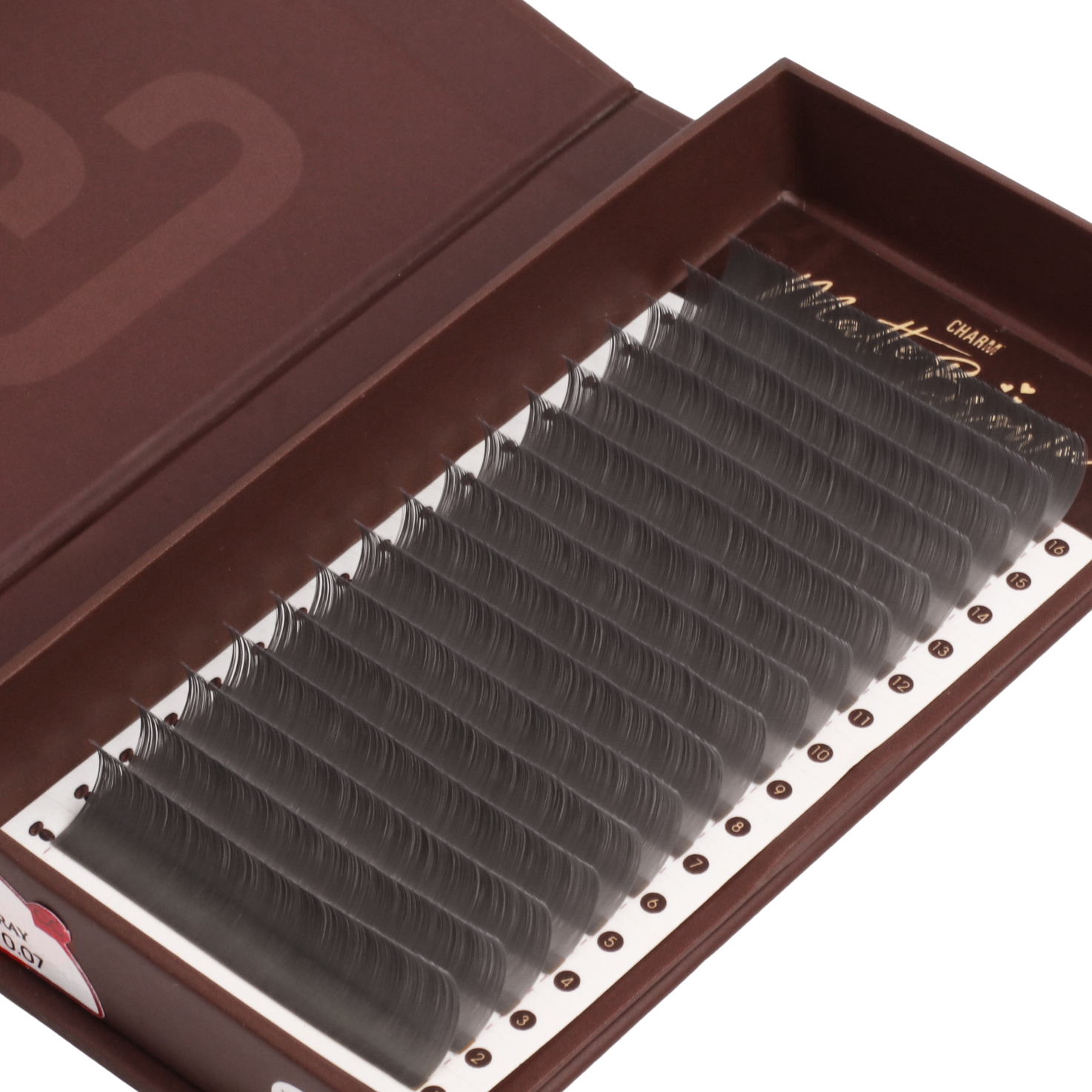 Premium Matte Warm Gray Brown lashes by CharmLash Premium Matte Warm Gray Brown lashes by CharmLash