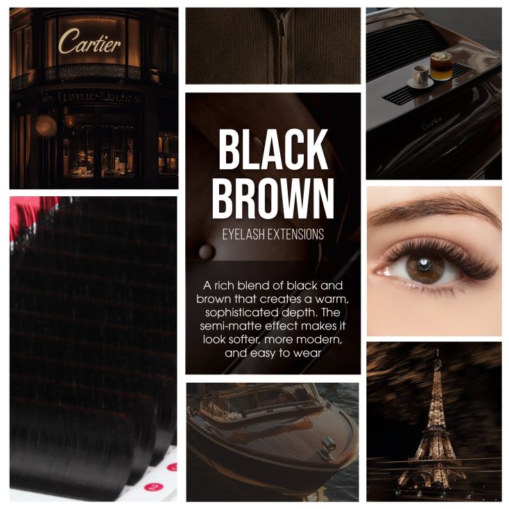 Trending-colored-eyelash-extensions-in-2026-Black-Brown-Moodboard