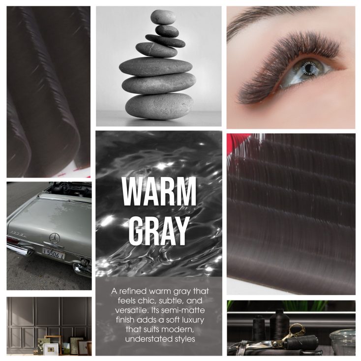 Trending-colored-eyelash-extensions-in-2026-Warm-Gray-Moodboard