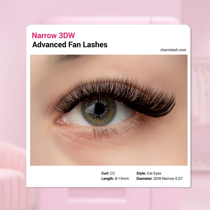 Narrow 3DW fan lashes outcome