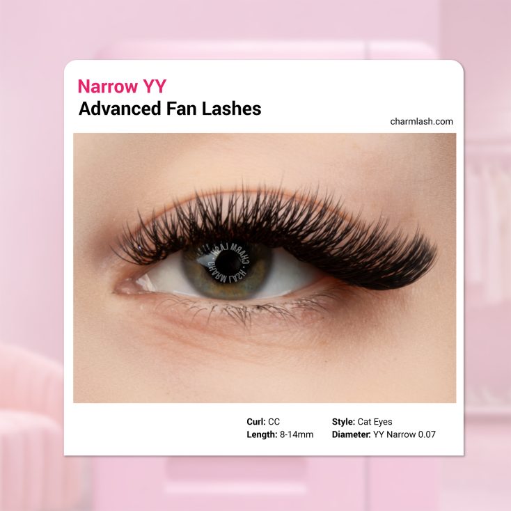 Narrow YY fan lashes outcome