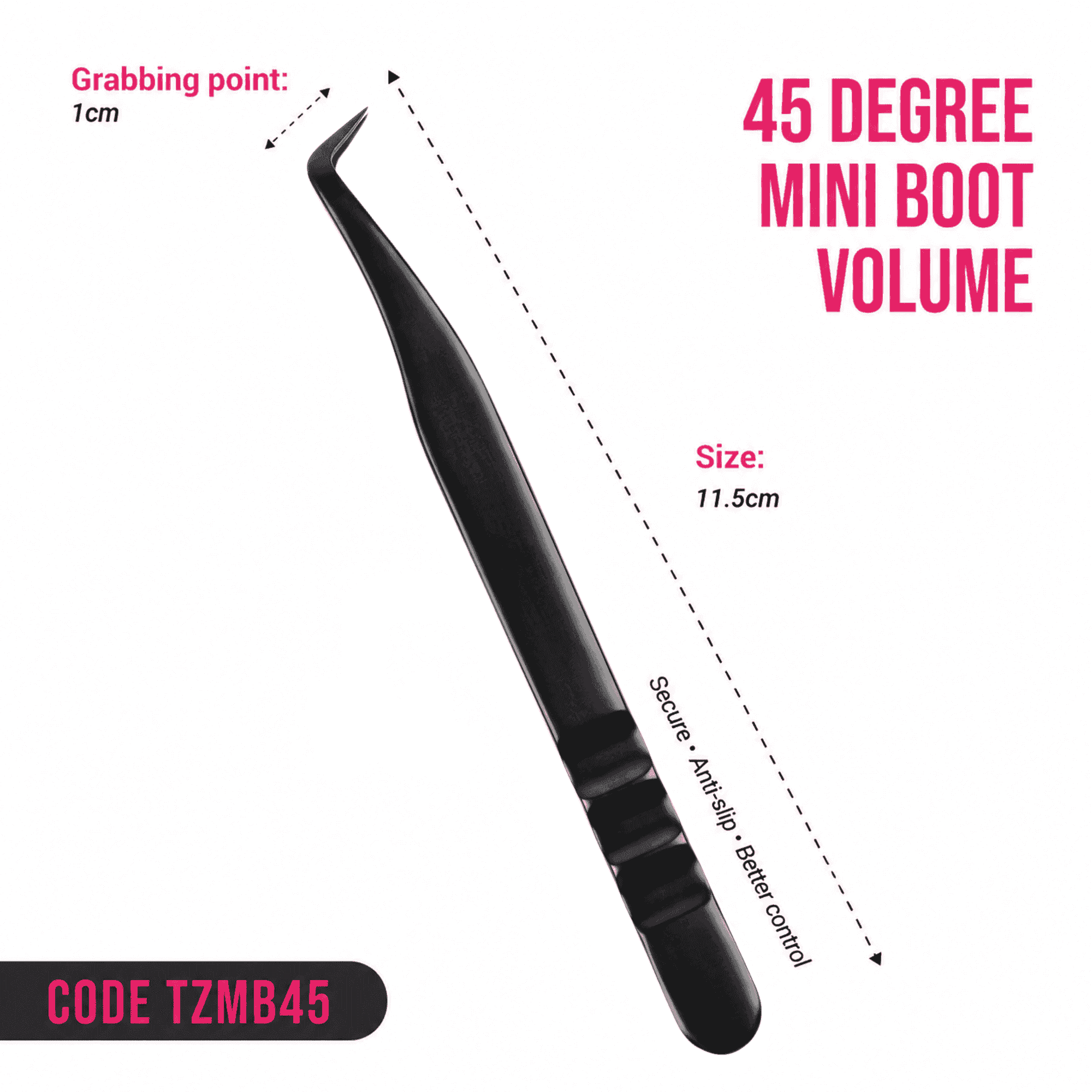 45 degree mini boot volume