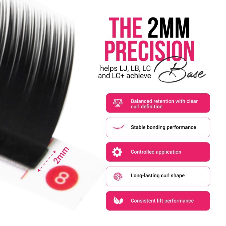 2mm base length of Charmlash L-Curls