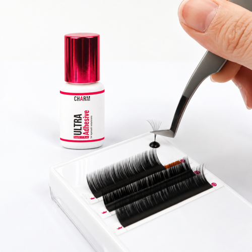 Using Black Lash Glue for Lash Extensions