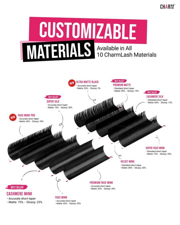 10 lash materials for arabic lash extentions