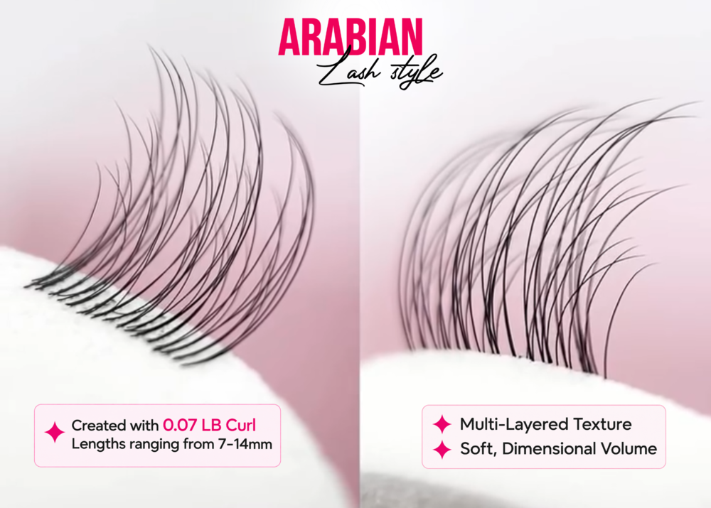 Arabian lash with LB curl
