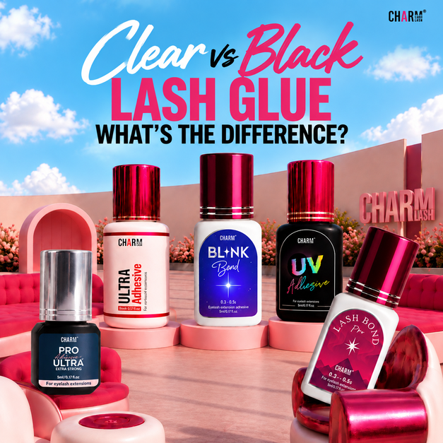 Compare Clear vs Black Lash Glue