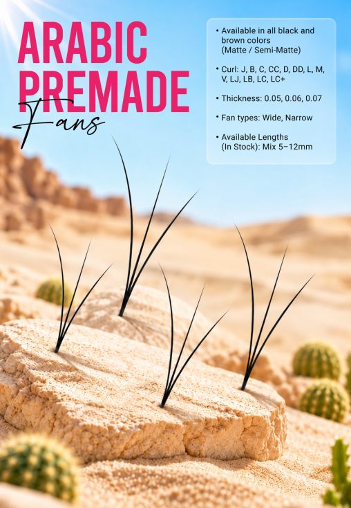 arabic premade fans details