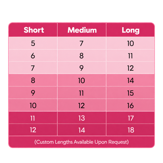 arabic premade fans length range
